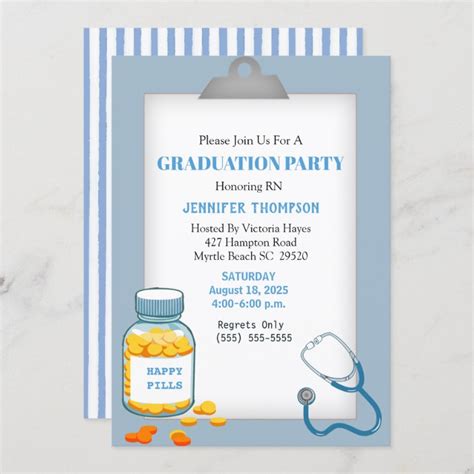 Clipboard Nurse/Medical Graduation Invitation | Zazzle.com