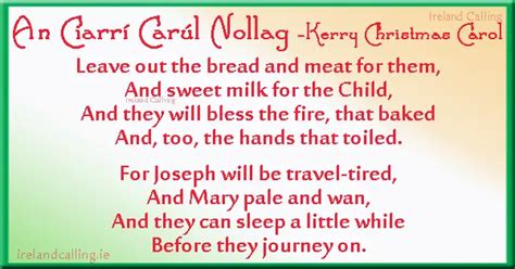 Irish Christmas blessings and carols