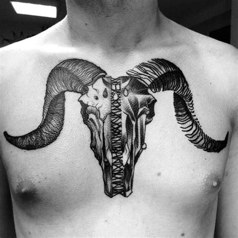 50 Stunning Goat Skull Tattoo Designs for Men [2023 Guide]