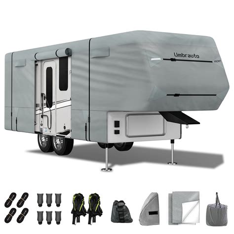 Umbrauto 2022 Upgraded 6 Layers Top 5th Wheel RV Cover Polypro Anti-UV ...