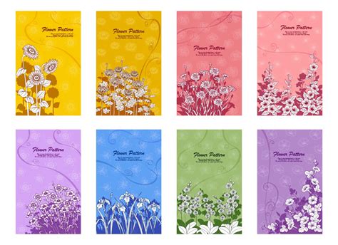 Decorative floral card templates vector | Free Stock Vector Art ...