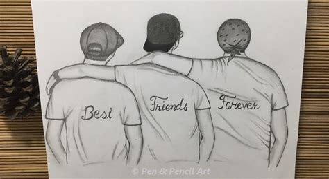 Friendship Day Drawing || Best Friends Hugging Each Other || How to ...