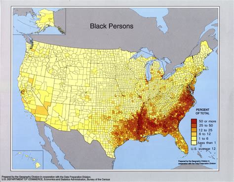 1990 Race and Hispanic Origin Population Density: Black Persons