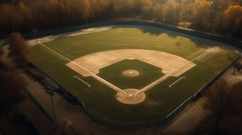 Premium AI Image | Aerial view of a baseball field Generative AI