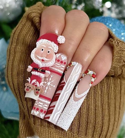 Pin by Qwen Walls on Paws & Claws | Christmas gel nails, Xmas nails ...