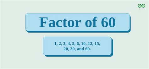 Factors of 60 | Prime Factorization and Factor Tree Method