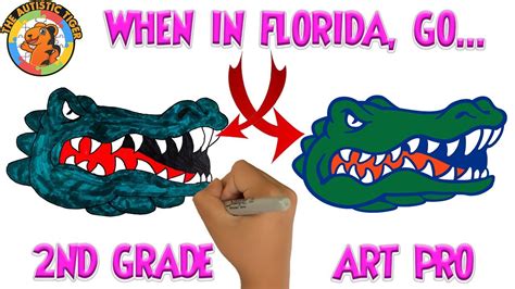 How to Draw Florida Gators Logo Easy - YouTube