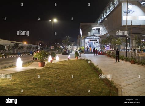 Miyapur Metro Rail Station at night in Hyderabad,India Stock Photo - Alamy