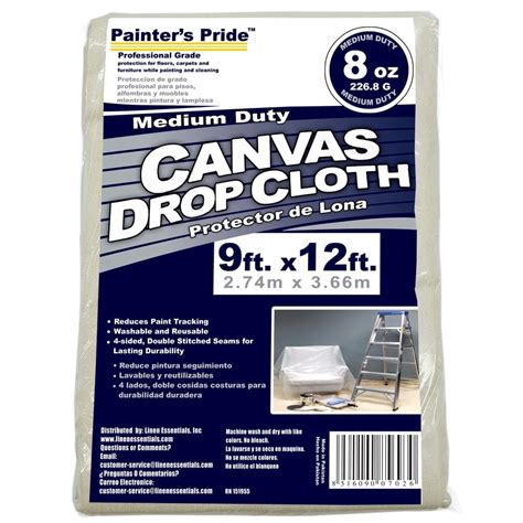 Painter's Pride 8-oz Canvas 9-ft x 12-ft Drop Cloth at Lowes.com