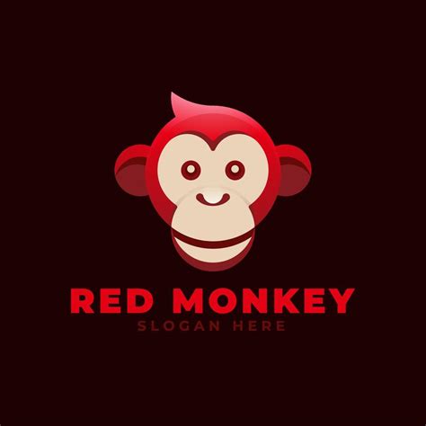 RED MONKEY MASCOT LOGO 10822898 Vector Art at Vecteezy