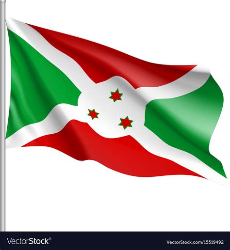 National flag republic of burundi Royalty Free Vector Image