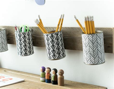 How To Make A Pencil Holder From Empty Tin Cans • Grillo Designs