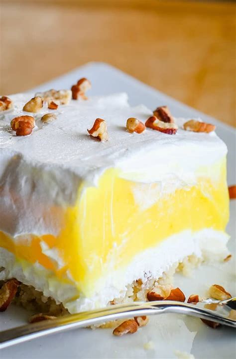 Lemon Lush Lemon Dessert | Recipe | Lemon desserts, Lemon lush dessert, Lemon dessert recipes