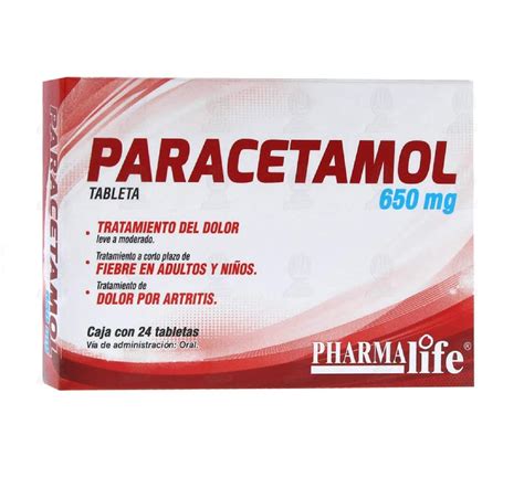 PARACETAMOL 650 MG C/24 TABLETAS – Distribuidora Puebla Comercial