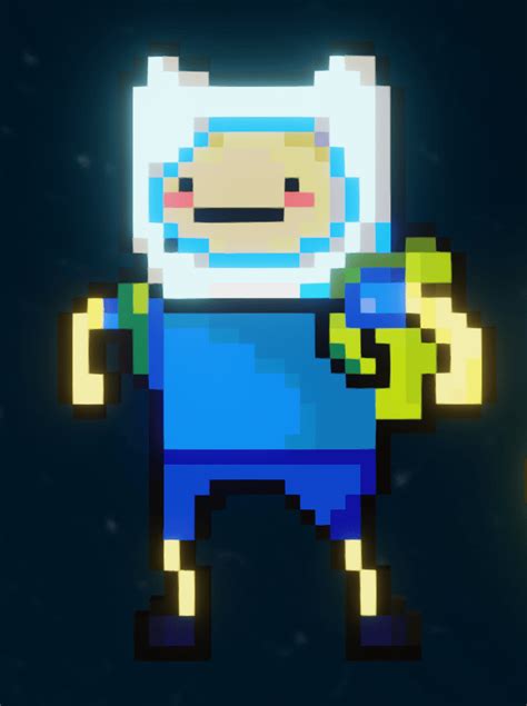 Finn from adventure time pixel art by TheLonelyDevil - 3DXChat Sharing