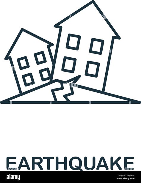 Earthquake icon. Simple element from natural disaster collection ...