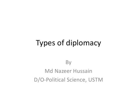 Types of diplomacy