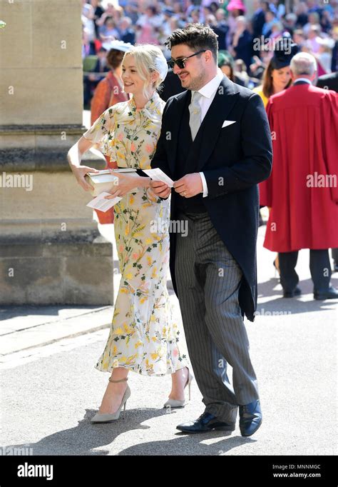 Marcus Mumford and Carey Mulligan arrive at St George's Chapel at Windsor Castle for the wedding ...