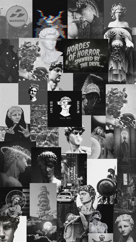 Black And White Aesthetic Background Collage