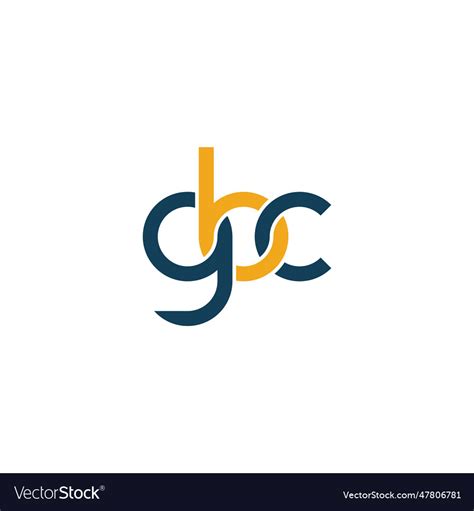 Letters gbc monogram logo design Royalty Free Vector Image