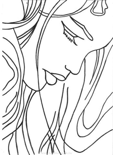 Simple sketch of a woman's face Stained Glass Patterns, Stained Glass Art, The Art Sherpa ...