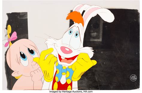 Who Framed Roger Rabbit Roger and Baby Herman Production Cel Setup | Lot #98684 | Heritage Auctions