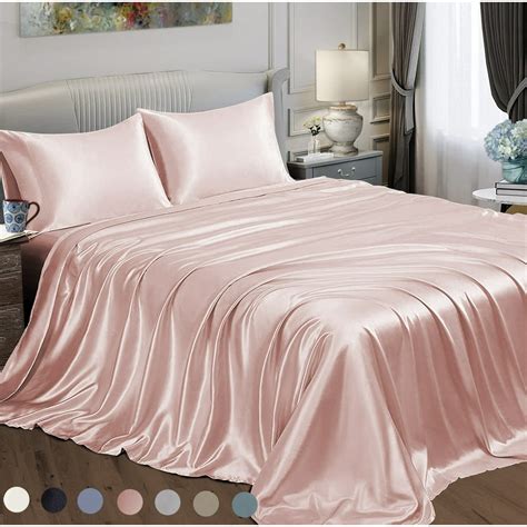 Satin Radiance Soft Silky Satin Sheets Solid Color Deep Pocket Twin XL ...