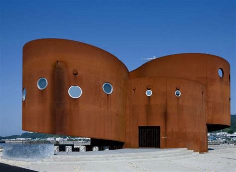 Green Roofed Japanese Tsunami Preventive Control Center Lets Waves Pass ...