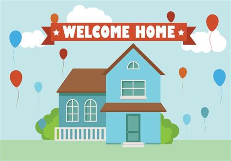 Welcome Home Background Flat vector 107852 Vector Art at Vecteezy