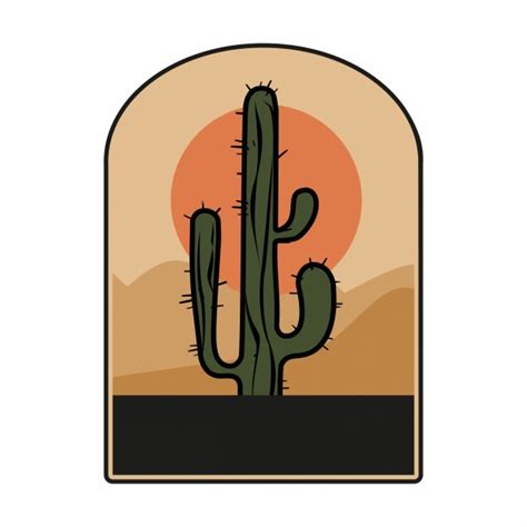 Desert Cactus Sunset Clipart Free Stock Photo - Public Domain Pictures