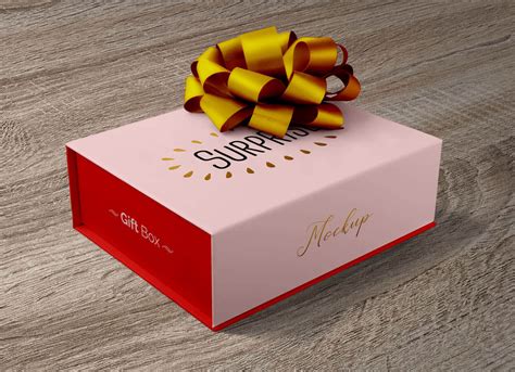 Free Gift Packaging Box Mockup PSD - Good Mockups