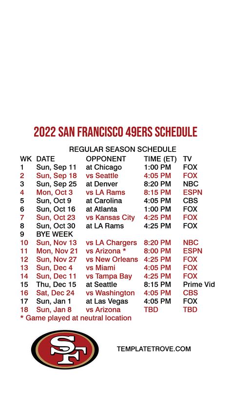 San Fran Schedule 2024 - Yetta Anallise