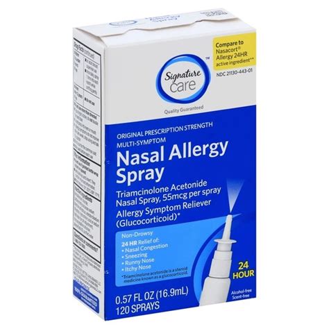 Signature Care Triamcinolone Acetonide Topical Aerosol Nasal Spray (0. ...