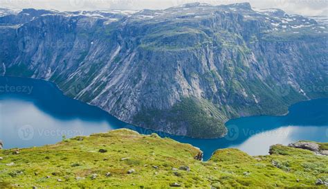 Beautiful Norwegian Summer Panorama Mountain Landscape near Trolltunga ...