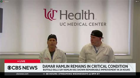 WATCH LIVE: Physicians discuss updates on Buffalo Bills player Damar Hamlin's condition ...