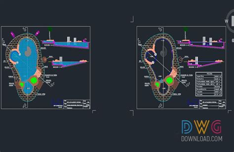 Dwg Download -Swimming Pool Architectural Detail Drawing | Swimming pool architecture, Swimming ...