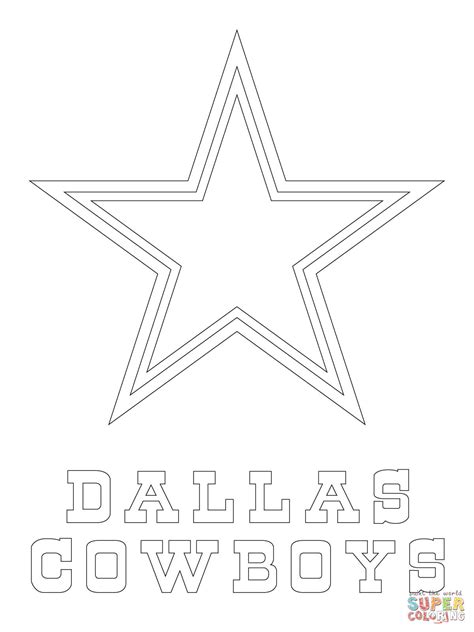 Dallas Cowboys Logo coloring page | Free Printable Coloring Pages