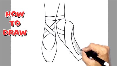 How to Draw Ballet Shoes - YouTube