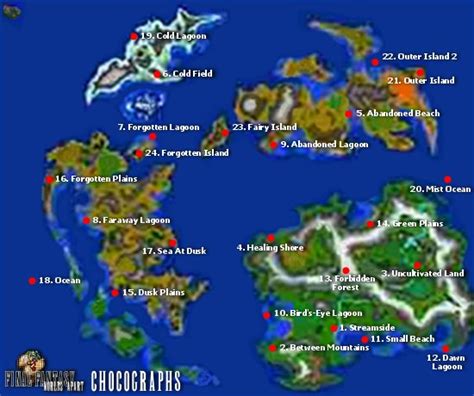 FFWA - Final Fantasy IX | 9 | FFIX | FF9 - Chocograph Locations