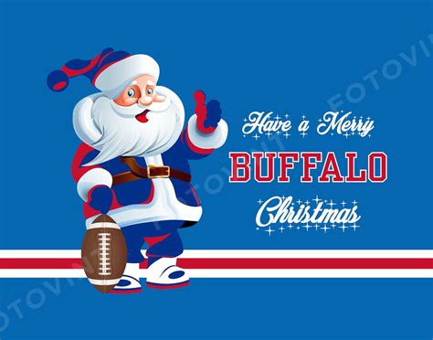 BUFFALO BILLS Christmas Photo Picture SANTA Claus Holiday Decoration ...