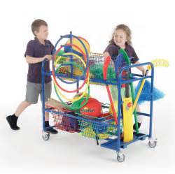 Steel Primary PE Equipment Storage Trolley | Fitness Sports