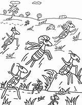 The 10 Plagues Of Egypt Locusts Coloring Pages  Sun Ten sketch template
