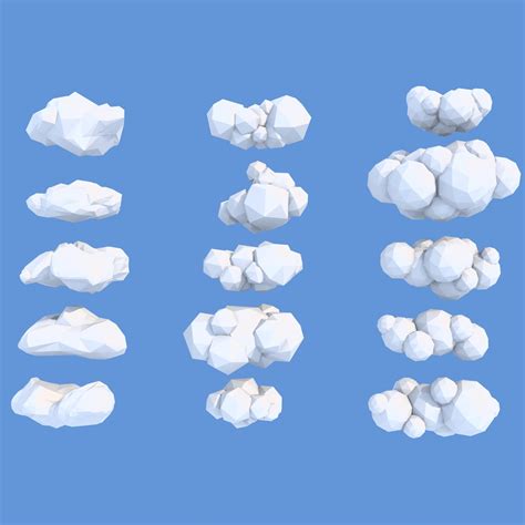 3D model cartoon clouds 15 - TurboSquid 1523752