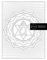 Throat Chakra Mandala Coloring Page – Plaza sketch template