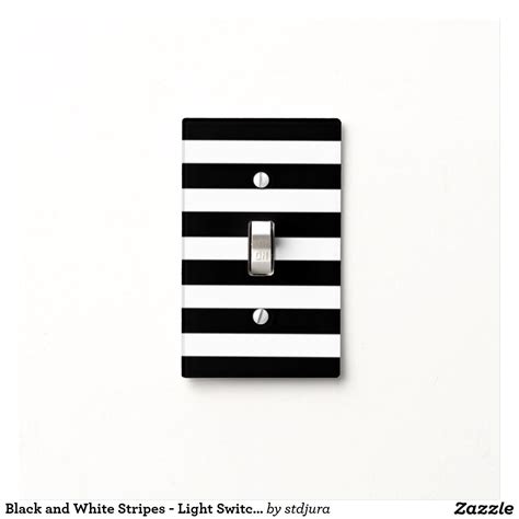 Black and White Stripes - Light Switch Cover | Zazzle | Light switch covers, White stripe ...