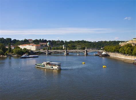 Prague Panorama, the Moldau River Stock Image - Image of buildings, bridge: 21567391