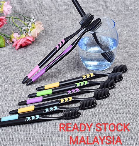 1 X berus gigi Bamboo Charcoal Toothbrush Wholesale Cheap Soft Oral ...