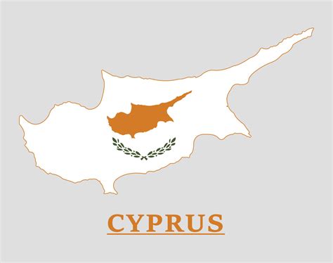 Cyprus National Flag Map Design, Illustration Of Cyprus Country Flag Inside The Map 13093022 ...