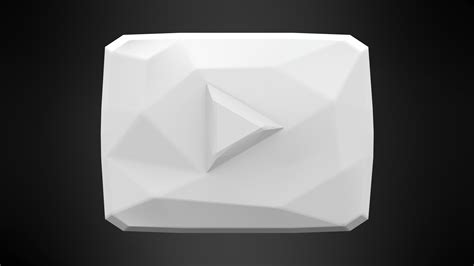 3D youtube diamond play button - TurboSquid 1538404