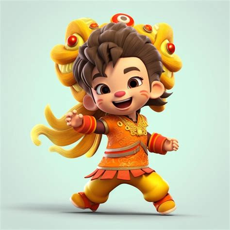 Premium AI Image | cute chinese kid